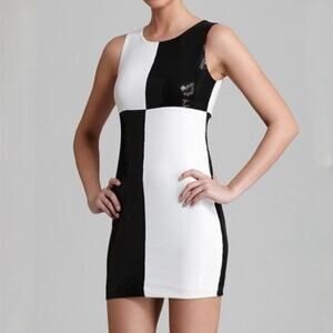 NWT Bailey 44 Dig Out Mini Dress - Black & White Sequin - Size M